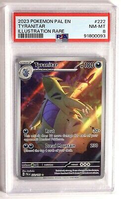 Pokemon Tcg Tyranitar Paldea Evolved Illustration Rare Psa