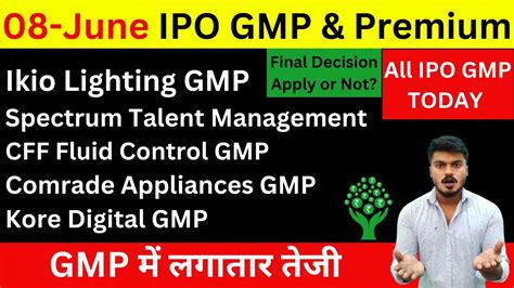 Ikio Lighting Ipo Gmp Ikio Ipo Apply Or Not Comrade Appliances Ipo