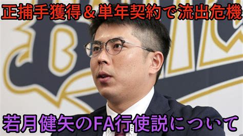 【1試合でも多く出たい】伏見寅威との差がヤバすぎる 若月健矢のfa行使説について語る【オリックスバファローズ】 Youtube