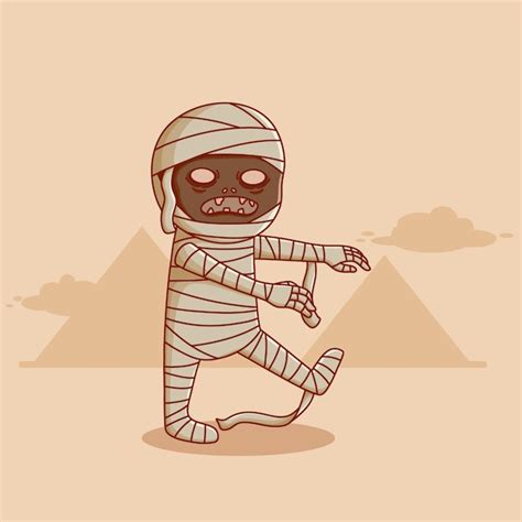 Premium Vector Egypt Mummy Cartoon Character Halloween Mummy Vector