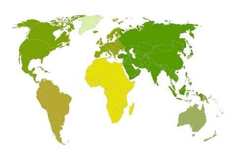 Mapa Pol Tico Do Mundo Mapa Do Mundo Verde Sobre Fundo Branco