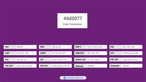 Pantone 259 C Hex Color Conversion Color Schemes Color Shades