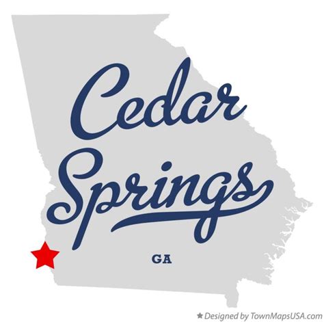 Map of Cedar Springs, GA, Georgia