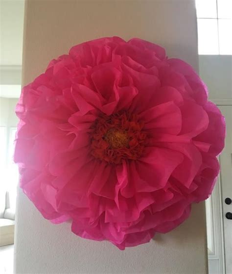 Giant Hot Pink Paper Flower For Quinceaneras Weddings Shower Etsy