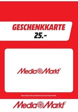 Media Markt Geschenkkarte 25 EUR für Deutschland Gutschein per Post