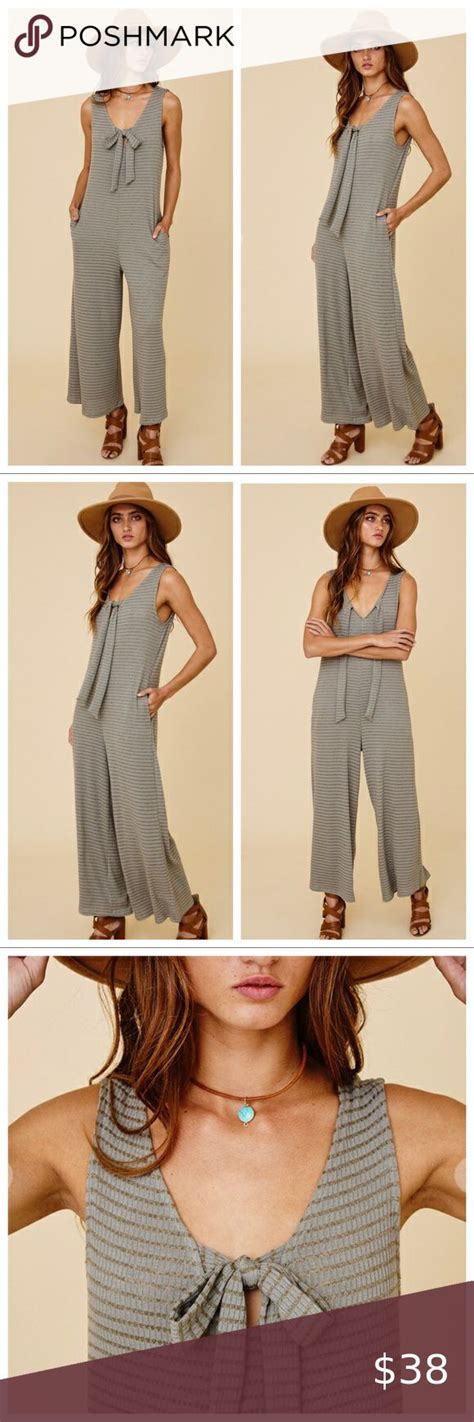 Sleeveless Striped Wide Leg Jumpsuit Denim Chic Wide Leg Jumpsuit