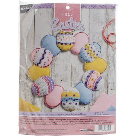 Bucilla Felt Wreath Applique Kit Round Easter Eggs Walmart