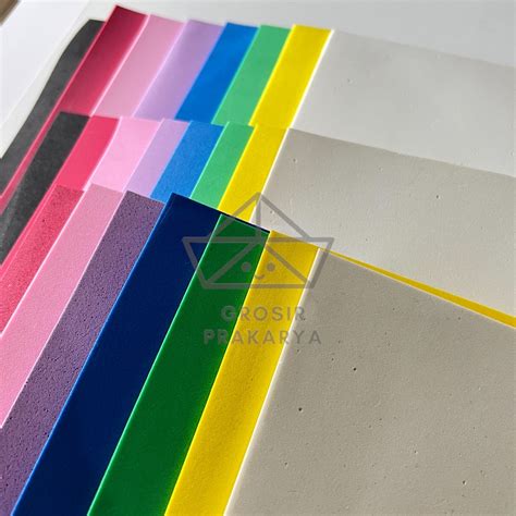 Jual Paper Art Eva Foam A6 Ukuran 105 X 148 Mm Lembaran Warna Warni