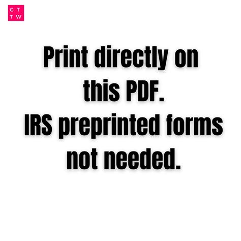 2022 1099 Misc Irs Forms Print Template Pdf Fillable With Clear And Print Buttons Print On