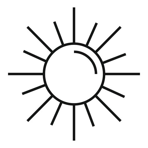 Summer Sun Icon Outline Style 14520363 Vector Art At Vecteezy