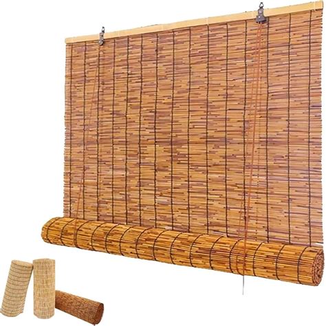 Amazon Outdoor Reed Roller Blinds Roman Roller Blinds Retro Bamboo