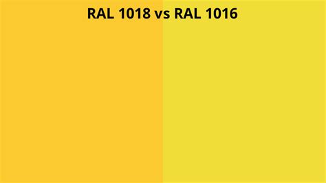 Ral 1018 Vs 1016 Ral Colour Chart Uk