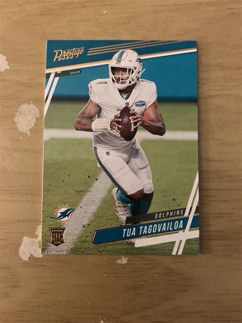 2020 Panini Prestige Tua Tagovailoa Rookie Card Miami Dolphins Football