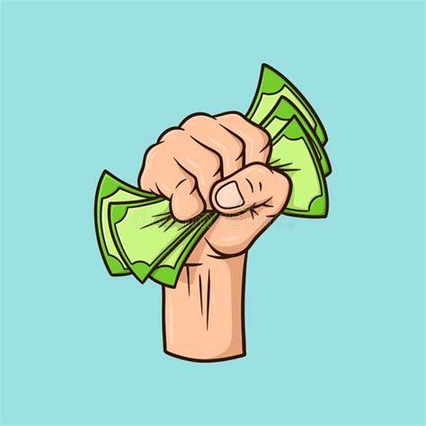 Holding Money Cartoon Vector Illustration Stock Vector Illustration