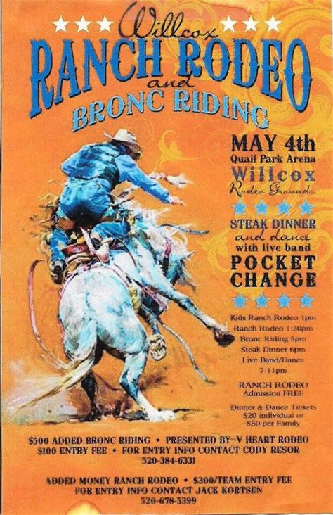 Willcox Ranch Rodeo 2013 Rodeo Poster Cowboy Posters Rodeo