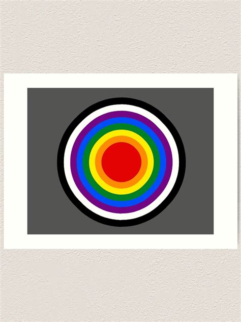 Straight Ally Pride Flag Circle Art Print For Sale By Kiippers