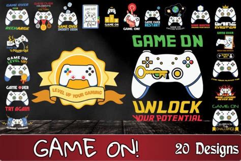 Game On Svg Bundle 20 Designs Graphic By Litewort · Creative Fabrica