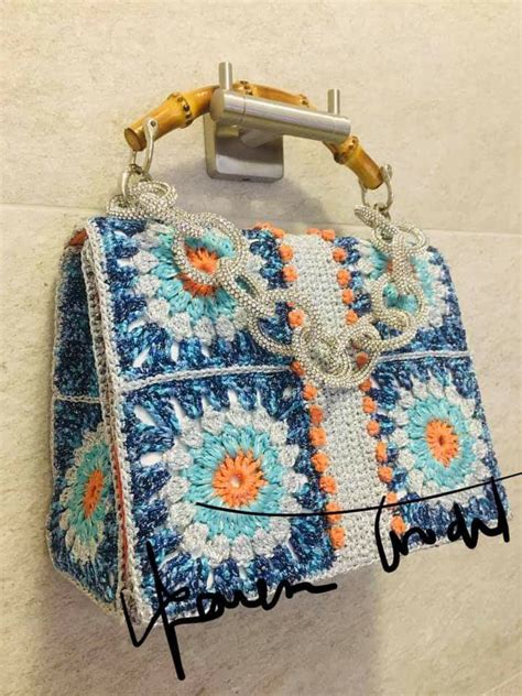 Clutch Wooden House Handmade Bags Crochet Stitches Messenger Bag