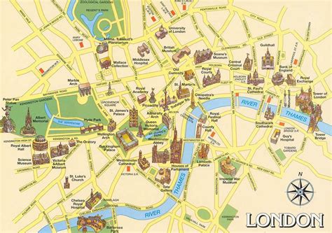 Central London map - Map of central London (England)