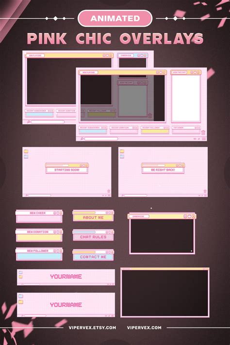 Animated Pink Twitch Overlay Windows Particles Overlay Etsy