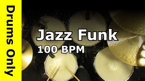 Jazz Funk Drum Beat Backing Track 100 BPM YouTube