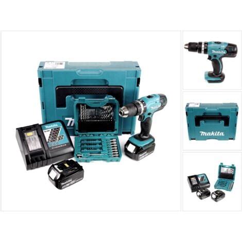 Makita DHP 453 RMJ Perceuse visseuse à percussion sans fil 18V 42Nm