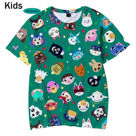 3d Full Printed Animal Crossing Kids T Shirt Fashion Summer Boys Girls