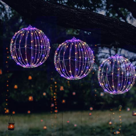 Tergayee Christmas Led Ball Lights Sphere Lighted Holiday Balls For