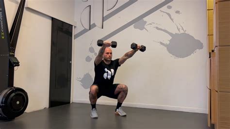 Double Dumbbell Squat To Front Raise Youtube