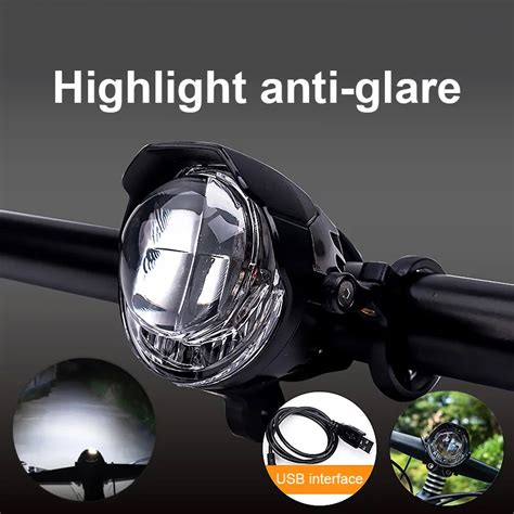 750lm Bike Light Usb Bicycle Front Light Waterproof Anti Glare Cycling