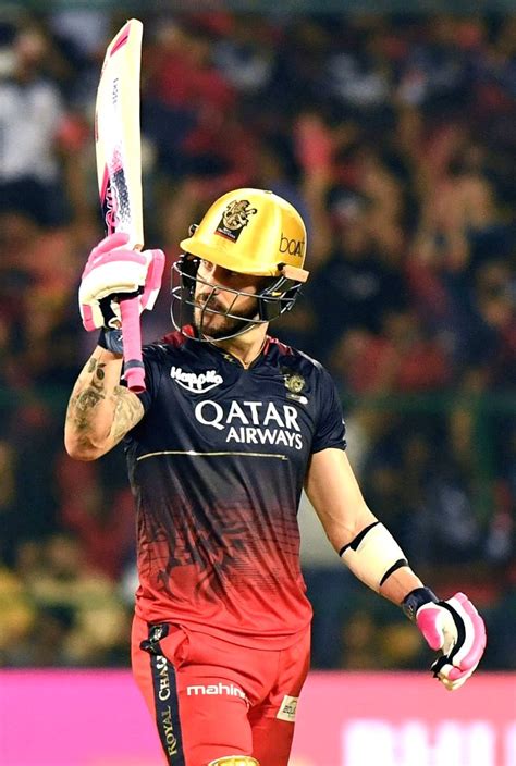 Bengaluru RCB S Captain Faf Du Plessis Celebrates His Half Century