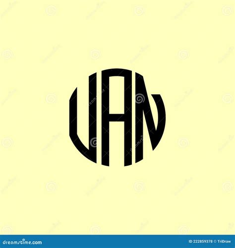 Creative Rounded Initial Letters UAN Logo Stock Vector - Illustration of letter, design: 222859378