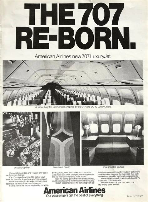 American Airlines Boeing 707 Luxury Jet Vintage Airliners