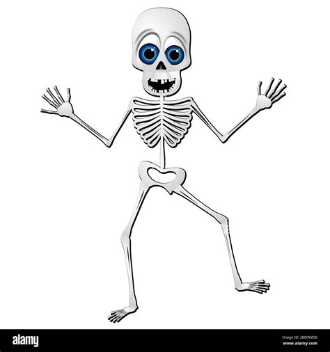 Skeleton Halloween Cartoon Character Stock Photo Alamy