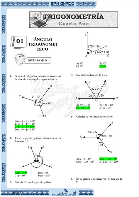 4º Primer Trimestre Trigonometria PDFCOFFEE