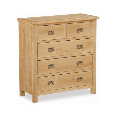 Salisbury Lite Oak 2 Over 3 Drawer Chest Martins Furniture