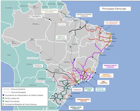 Mapa Das Ferrovias Do Brasil ROAREDU