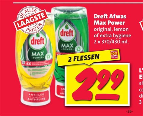 Dreft Afwas Max Power Original Lemon Of Extra Hygiene X Ml