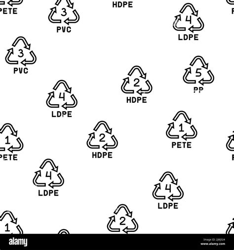 Plastic Waste Nature Environment Vector Seamless Pattern Stock Vector