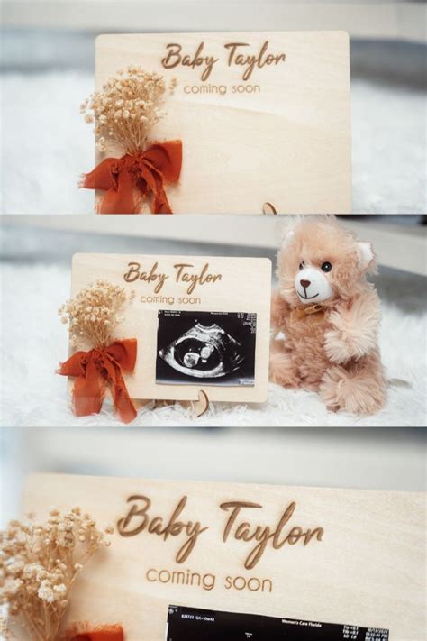 Personalized Pregnancy Announcement Sign Ultrasound Frame Etsy