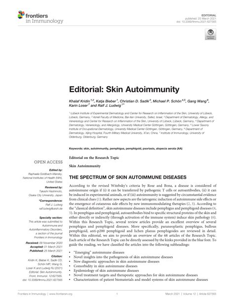 (PDF) Editorial: Skin Autoimmunity