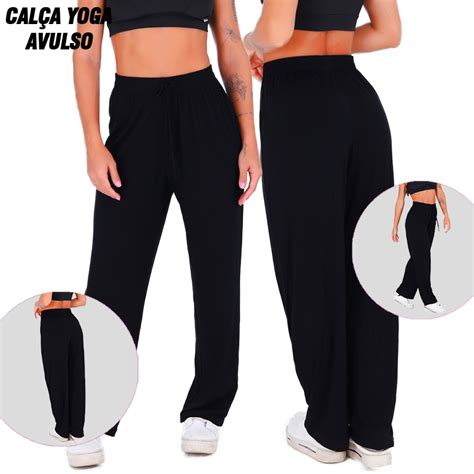 Calça Para Yoga Feminina - Calça Feminina de Yoga Pilates Soltinha | Shopee Brasil