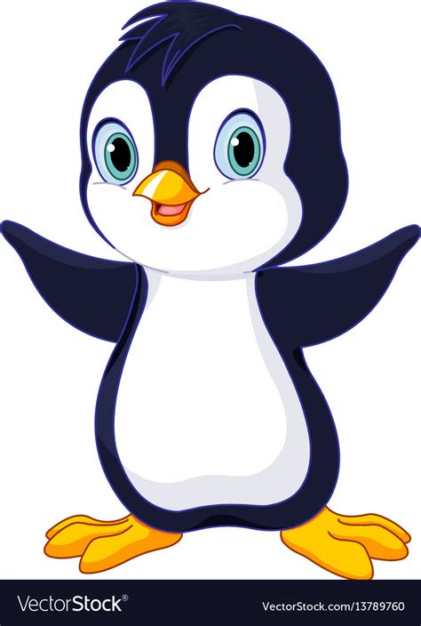 Cute Bapenguin Royalty Free Vector Image Vectorstock