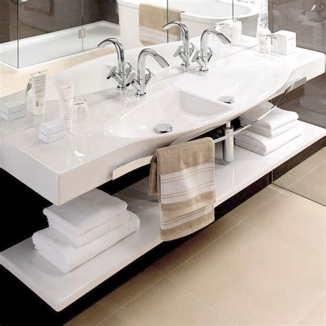 Laufen Palace Double Countertop Basin With Towel Rail 14706wh Uk