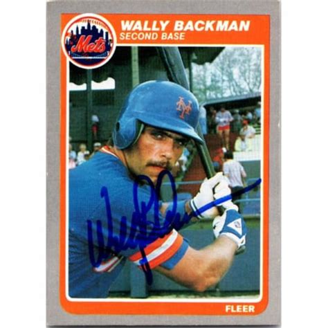 Autograph Warehouse 724930 Wally Backman Autographed New York Mets 1985