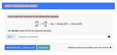 Solved Find A Particular Solution To The Differential Chegg