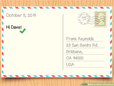 How To Write A Postcard With Sample Postcards Wikihow