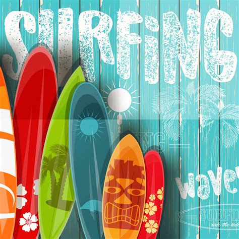 Surfing Wave Fun Wall Art | Digital Art