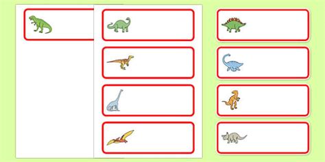 FREE! - Editable Dinosaur Peg Labels - Classroom Resource