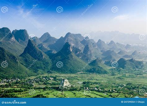 Beautiful Karst Mountain Landscape In Guilin Stock Images - Image: 24729554